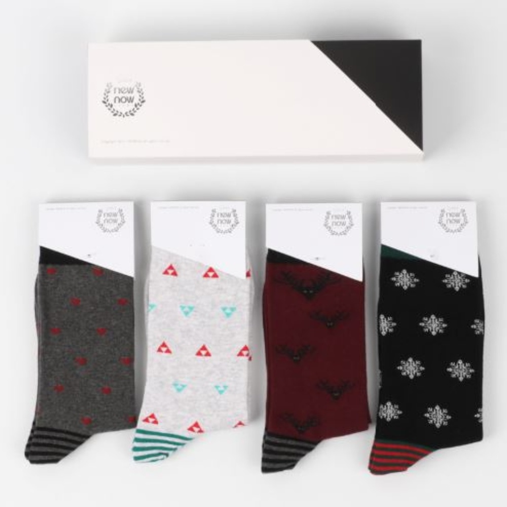 Mens Printed& Patterned Socks | 4 Pair Set